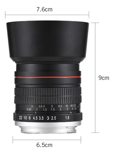 Grupos De Lentes Prime F1.8 Con Montura. Gran Enfoque Fijo
