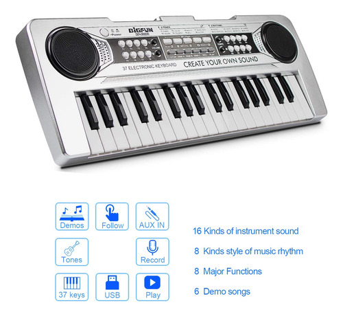 Piano Para Niños, Teclado De 37 Teclas Para Enseñanza, Piano