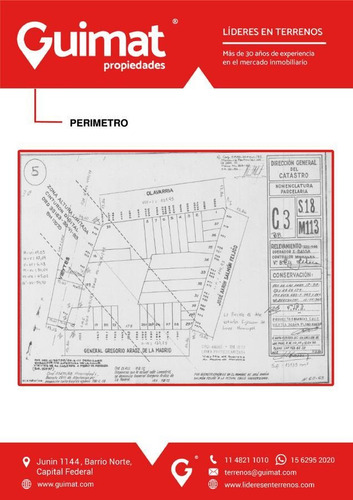 Terreno - Barracas - Lideres En Terrenos - Guimat Propiedades