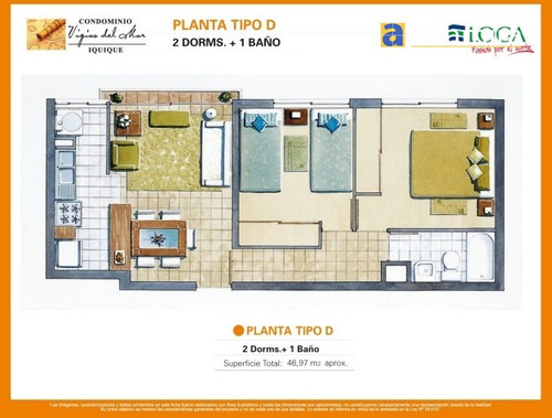 Departamento En Venta De 2 Dorm. En Iquique