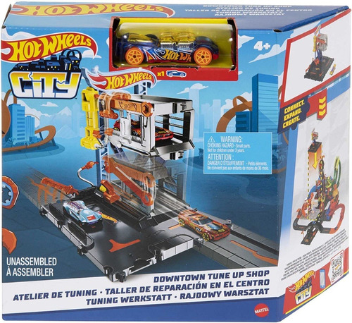 Hot Wheels City Taller De Reparaciones Con Auto 