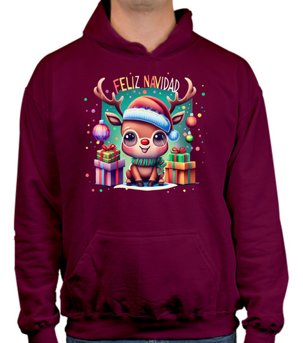 Sudadera Navidad - Reno Con Regalos - Esferas - Navidad