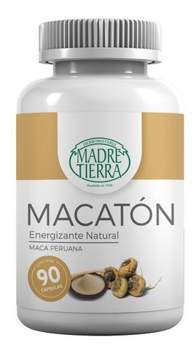 Maca Peruana En Capsulas Macaton - Madre Tierra 90 Caps Sabor Neutro