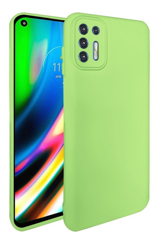 Imagen 1 de 6 de Funda Silicona Gamuza Protector Cámara Para Moto G9 Plus