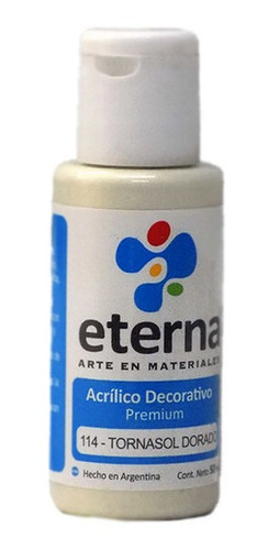 Eterna Acrilico Decorativo 50ml Dorado Tornasol