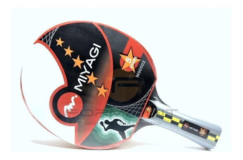 Raqueta de ping pong Miyagi 5 Estrellas  negra