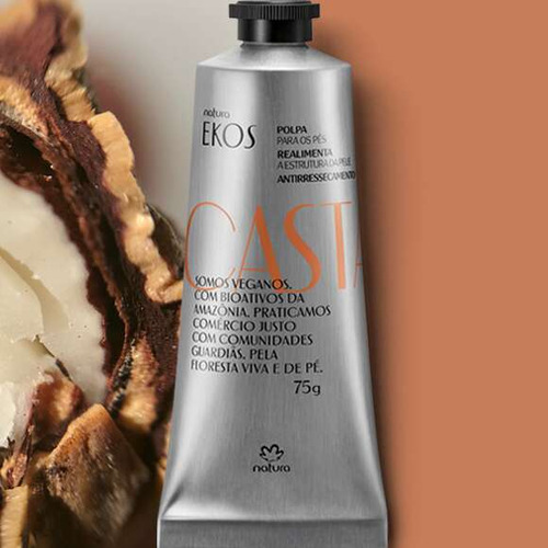 Crema Hidratante Para Los Pies Natura Ekos Castaña 75g.