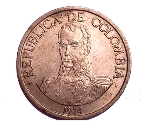 Moneda Colombiana De 1 Peso Año 1974