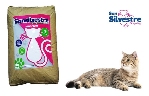 Arena Para Gatos Silvestre 25 Kilos