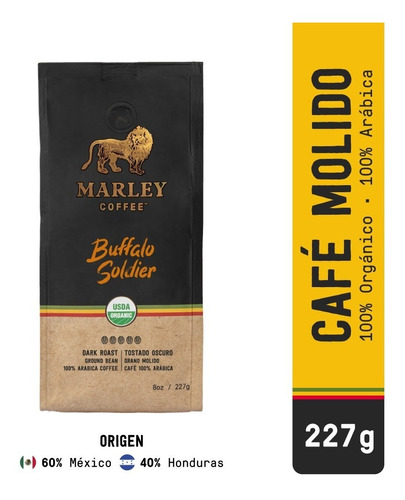 Café Grano Molido Buffalo Soldier 227 G · Marley Coffee