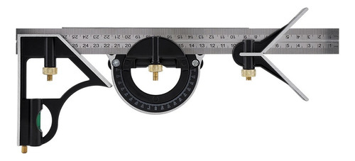 Regla De Ángulo Ajustable 300mm Combinación De Metal Cuadrad