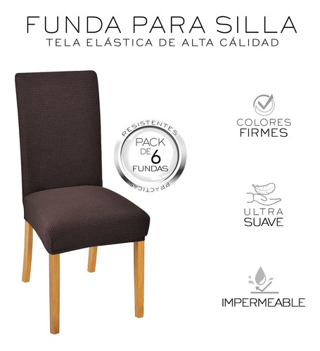Cubresilla Nube Removibles color chocolate pack 6 unidades