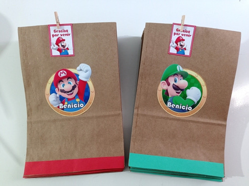 Imagen 6 de 10 de Platos Mario Bros Cumpleaños Decoración