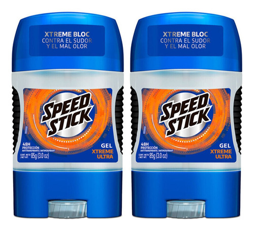 Pack X2 Antitranspirante Gel Speed Stick Xtremeultra 48h 85g