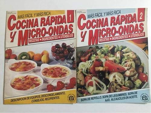 Fascículos Cocina Rápida Microondas 1-2 Monique Lansard 1991