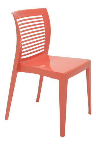 Cadeira Tramontina Victória Encosto Horizontal Rosa Coral