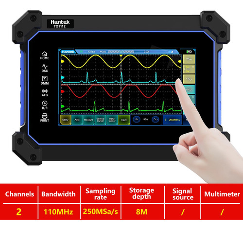 Hantek To1112 Osciloscopio Digital 2 Canales 110mhz