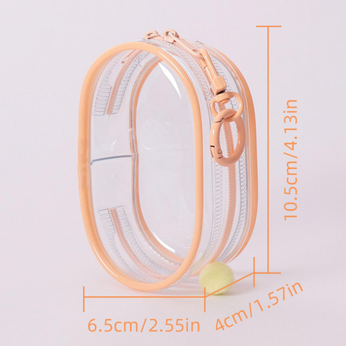 2 Estuche Para Mini Muñecas, Bolsa De Pvc Rosa Melocotón