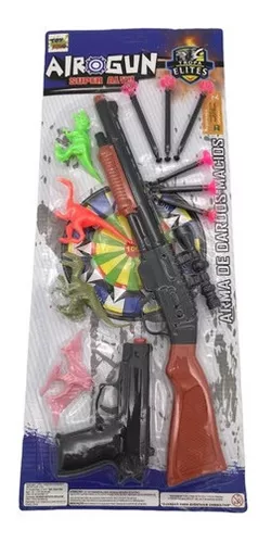 Kit De Duas Armas De Brinquedo Lança Dardos Pistola Infantil