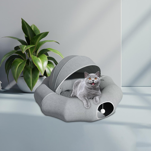 Nido De Túnel Para Gatos, Túnel Y Cama De Juguete, Cama