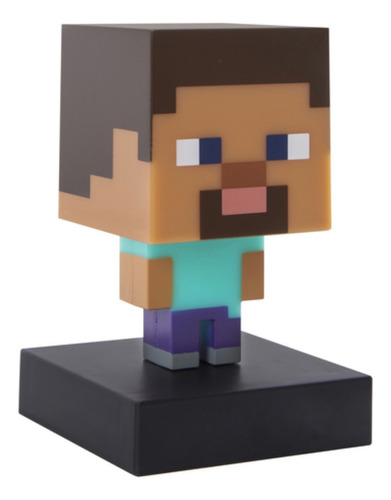 Lampara Minecraft Mojan Luz Led Para Niños Creeper O Steve Color de la estructura Café