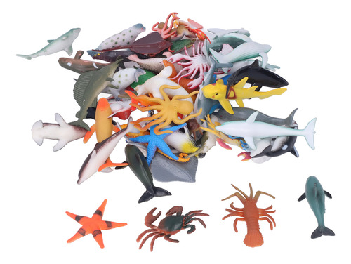 Minifiguras De Animales, 48 Unidades, Juguetes Marinos, De P