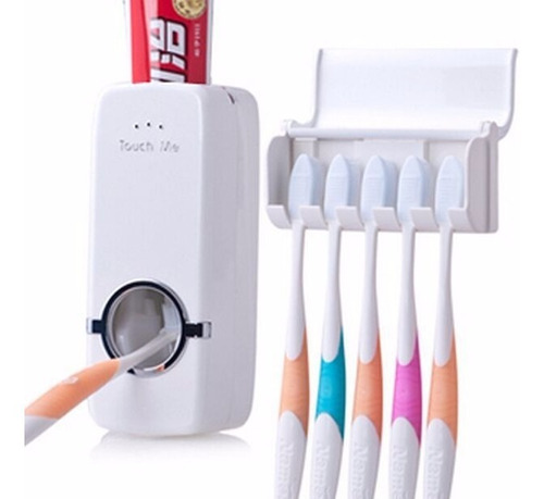 Dispenser Crema Dental Y Porta Cepilo Combo 2 En 1