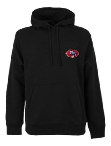 Sudadera Con Gorro Negra San Francisco Bordado