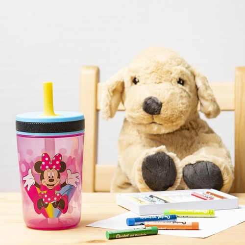 Vasos Para Niños 2 Piezas Diseño Color Rosa 450ml Plastico