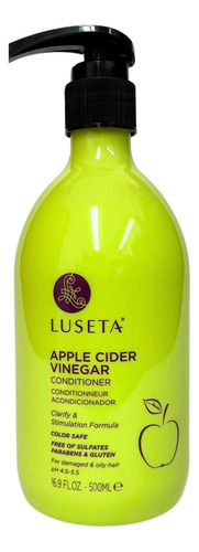 Luseta Apple Cider Vinegar Conditioner 500ml Acondicionador de apple en dosificador de 500mL por 1 unidad