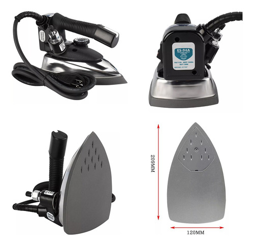 Set De Plancha De Vapor Industrial y Gancho Para Tetera Es-94a Foowei Negro