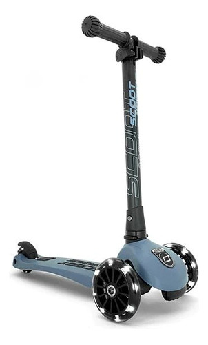 Scooter Scoot And Ride Highwaykick 3 Led Steel Color Azul acero
