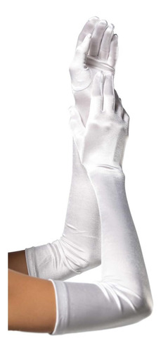 Guantes Largos De Satén Con Codo Mujer, Guantes Y Mitones