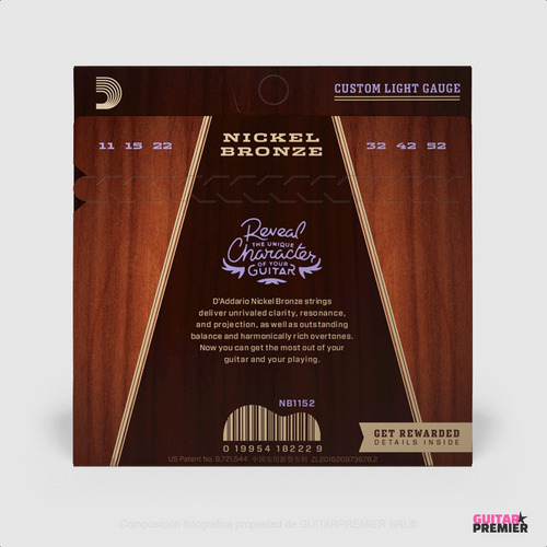 Encordado Guitarra Acustica Nickel Bronze Daddario Nb1152 11