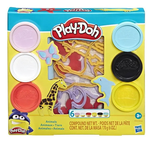 Play Doh Plastilina Con Moldes De Animales Color Diversos