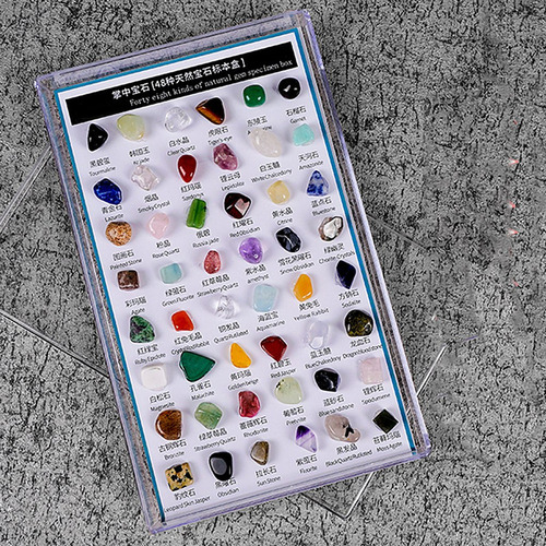 Caja De Colección De Piedras Preciosas (48 Piezas De
