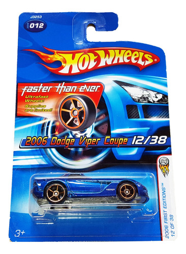 Hot Wheels Auto 206 Dodge Viper Coupe Esc 1:64 Bunny Toys