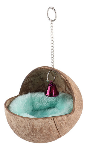 Nido Para Pájaros De Cáscara De Coco Con Campana Y Colchón