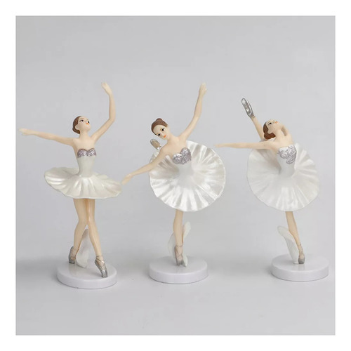 12 Piezas De Adornos Para Tartas Con Diseño De Bailarina Y N