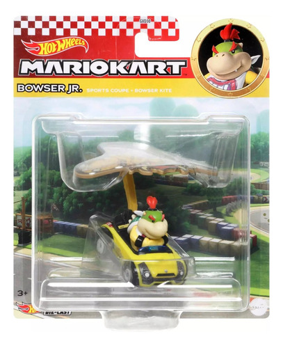 Hot Wheels Mario Kart Bowser Jr Sports Coupe Kite 1:64 