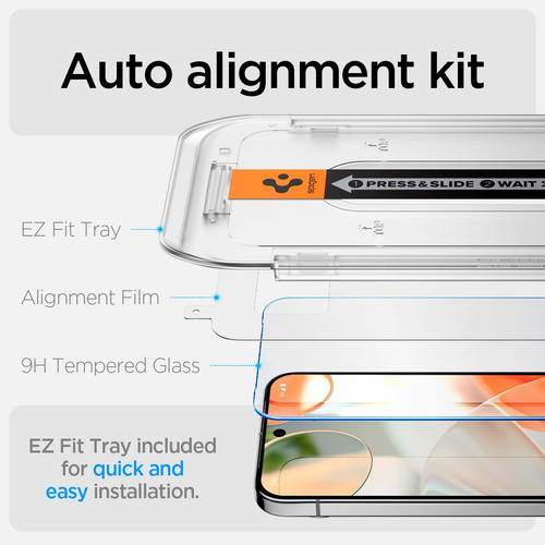 Protetor De Tela Spigen Glastr Ez Fit Para Pixel 9/9 Pro