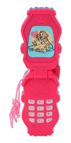Celular Princesas da Disney Aurora bela adormecida Brinquedo Telefone  Celular de Brinquedo Luminoso e Musical com