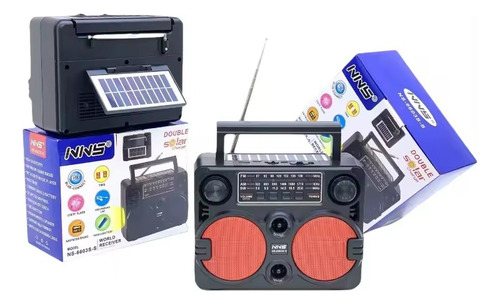 Radio Bocina Portátil Linterna Bluetooth Recargable Solar 