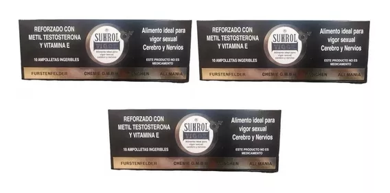 Sukrol Vigor Ampolletas Hombre Sexual Nervios Pack De 3