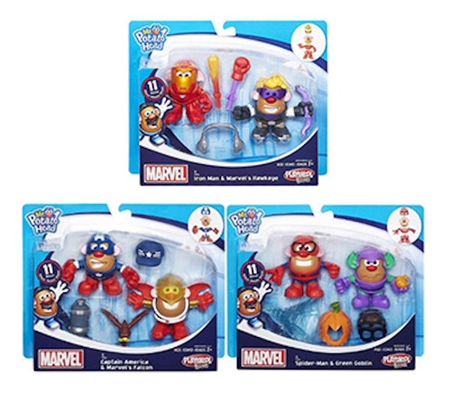 Imagen 1 de 5 de Mr Potato Head Pack Marvel ( Cara De Papa )