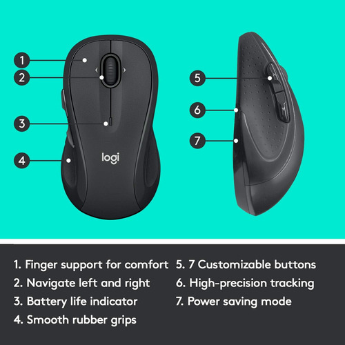 Mouse Inalambrico Para Computador Logitech M510 | Negro