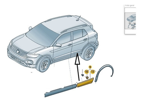 Molduras Das Porta Traseiras Direita E Esquerda T Cross Vw