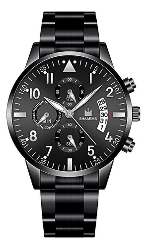 Relógio Luxo Executivo Shaarms Fino Casual Quartzo