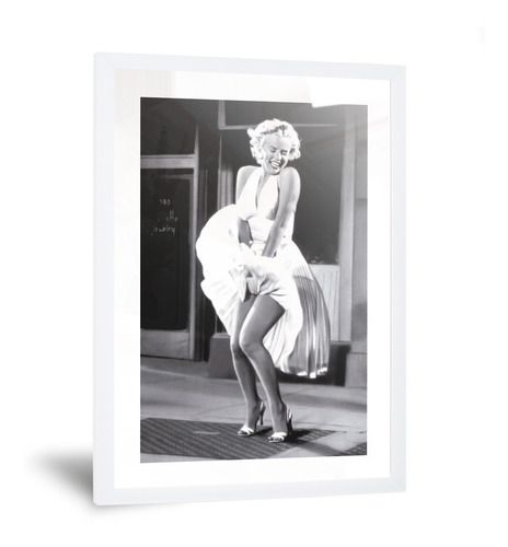 Cuadros Marilyn Monroe Vestido Blanco Famoso Enmarcado 35x50