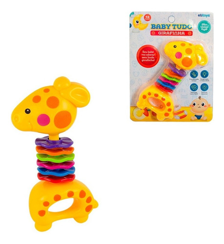 Chocalho Brinquedo Girafa Para Bebês Menino Menina Unissex